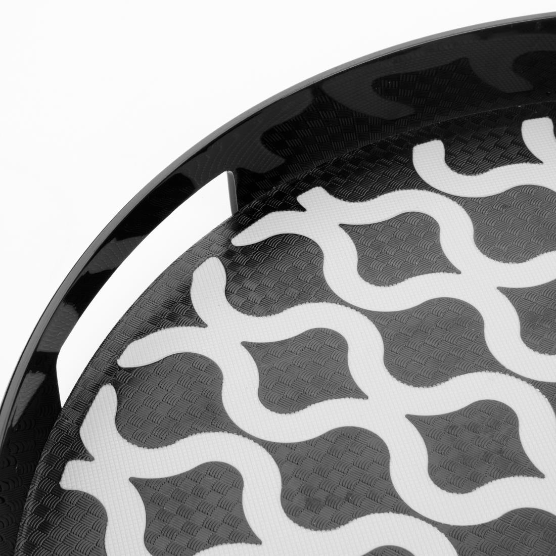 Olympia Kristallon PC Round Non-Slip Tray with Handles 405mm
