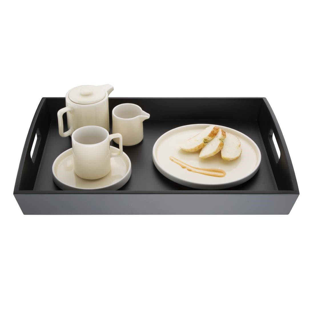 Olympia Bamboo Rectangular Serving Tray Black 350x510mm