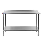 Vogue Stainless Wall Table with Upstand 1800x650mm