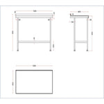 Vogue Stainless Steel Wall Table with Upstand 1200x600mm