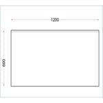 Vogue Stainless Steel Wall Table with Upstand 1200x600mm