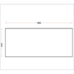 Vogue Stainless Steel Wall Table with Upstand 1800x600mm