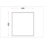 Vogue Stainless Steel Wall Table with Upstand 600x650mm