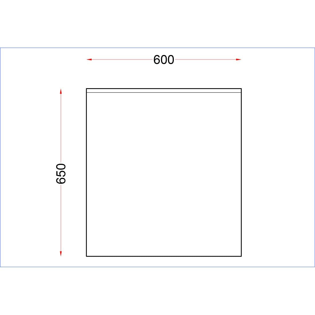 Vogue Stainless Steel Wall Table with Upstand 600x650mm