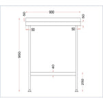 Vogue Stainless Steel Wall Table with Upstand 900x900mm