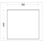 Vogue Stainless Steel Wall Table with Upstand 900x900mm