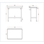 Vogue Stainless Steel Wall Table with Upstand 1200x650mm