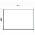 Vogue Stainless Steel Wall Table with Upstand 1200x650mm