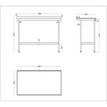 Vogue Stainless Steel Wall Table with Upstand 1500x650mm