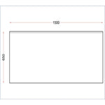 Vogue Stainless Steel Wall Table with Upstand 1500x650mm