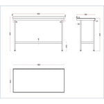 Vogue Stainless Wall Table with Upstand 1800x650mm