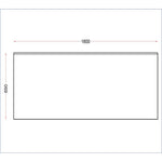 Vogue Stainless Wall Table with Upstand 1800x650mm