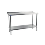 Vogue Stainless Steel Wall Table with Upstand 900x600mm