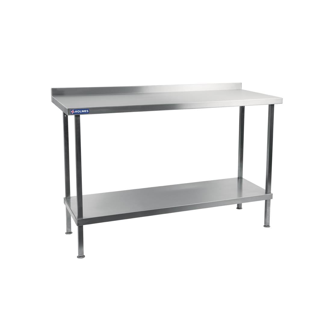 Vogue Stainless Steel Wall Table with Upstand 900x900mm