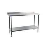 Vogue Stainless Steel Wall Table with Upstand 600x650mm