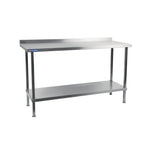 Vogue Stainless Steel Wall Table with Upstand 1200x600mm