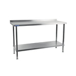 Vogue Stainless Steel Wall Table with Upstand 1200x650mm