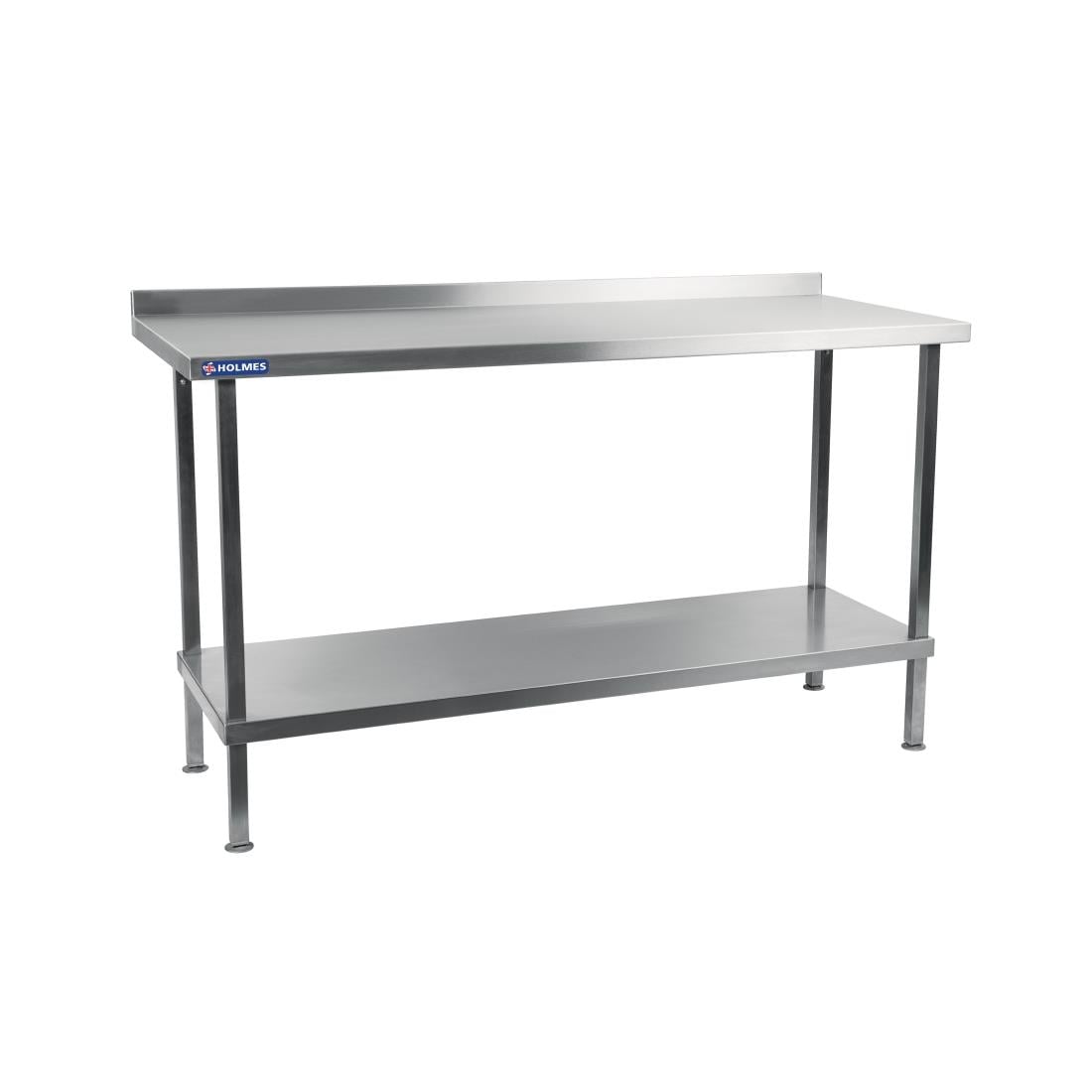 Vogue Stainless Steel Wall Table with Upstand 1500x650mm