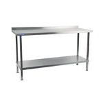 Vogue Stainless Steel Wall Table with Upstand 1800x600mm