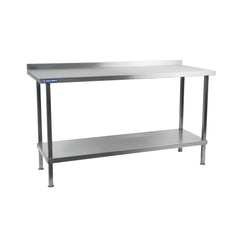 Vogue Stainless Steel Wall Table with Upstand 1800x600mm