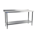 Vogue Stainless Steel Wall Table with Upstand 2100x600mm