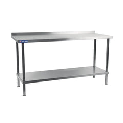 Vogue Stainless Steel Wall Table with Upstand 2100x600mm