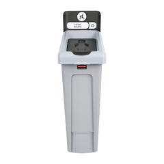 Rubbermaid Slim Jim Food Waste Recycling Station Brown 87Ltr