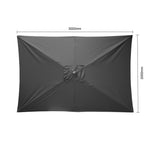 Bolero Seville Rectangular Parasol 2m x 3m Black