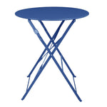 Bolero Perth Pavement Style Round Table Dark Navy 600mm