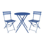 Bolero Perth Pavement Style Round Table Dark Navy 600mm
