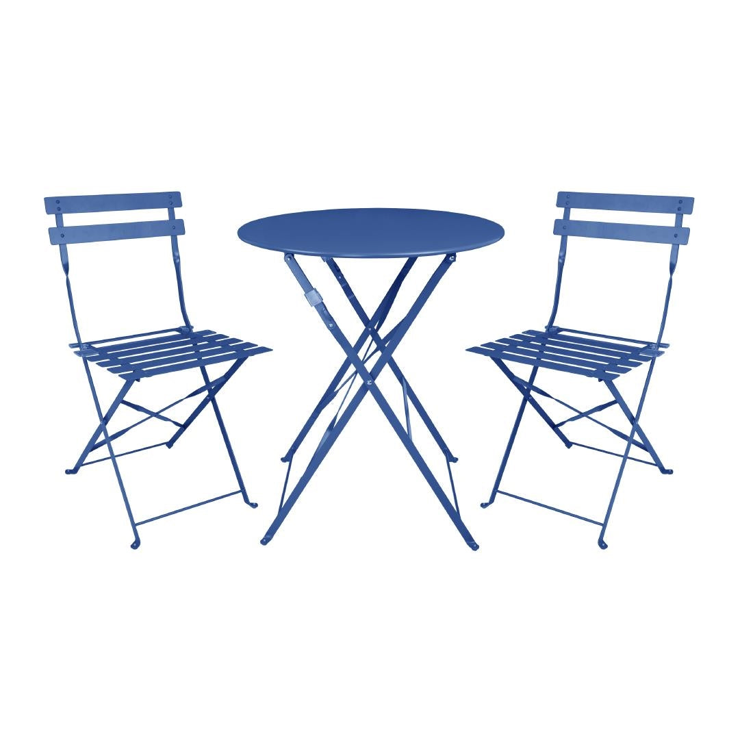 Bolero Perth Pavement Style Round Table Dark Navy 600mm
