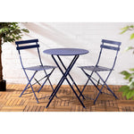 Bolero Perth Pavement Style Round Table Dark Navy 600mm
