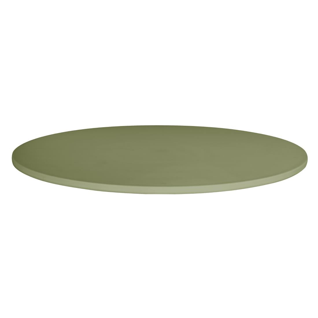 Bolero Verona Round Café Table Olive Green 700mm