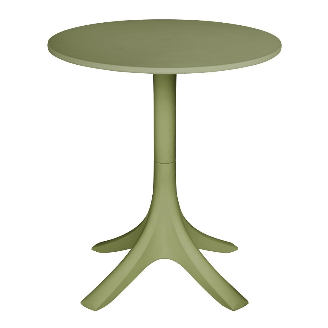 Bolero Verona Round Café Table Olive Green 700mm