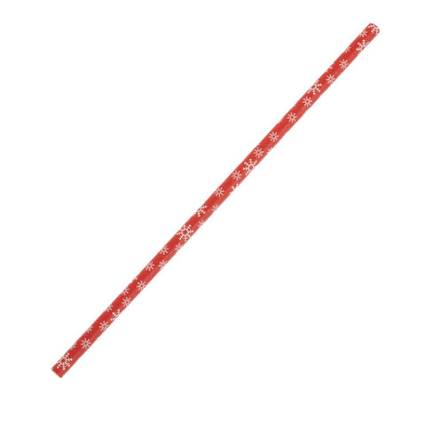 Fiesta Compostable Snowflake Paper Straws 210mm (Pack of 250)