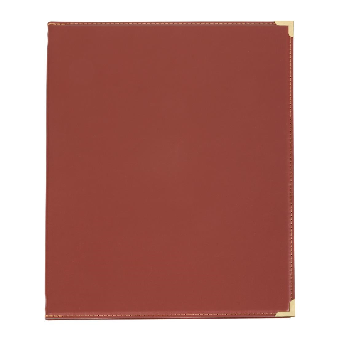 Olympia Faux Leather A4 Menu Cover Burgundy