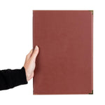 Olympia Faux Leather A4 Menu Cover Burgundy
