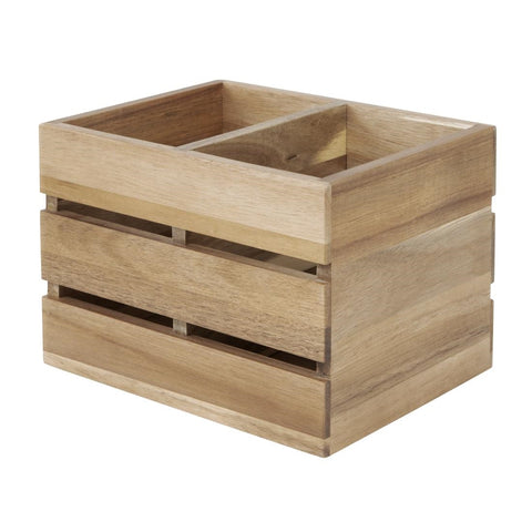 Olympia Table Organiser Acacia Wood 210x160x150mm