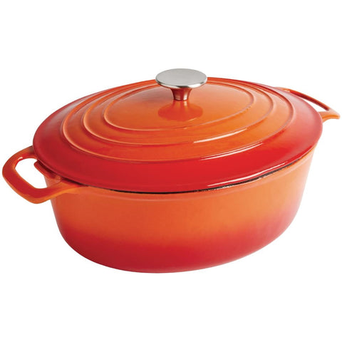 Vogue Oval Casserole Dish Orange 5Ltr product image