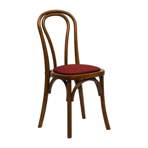 Hoop Back Dining Chair in Weathered Oak with Shetland Scarlett Seat (Pack of 2)
