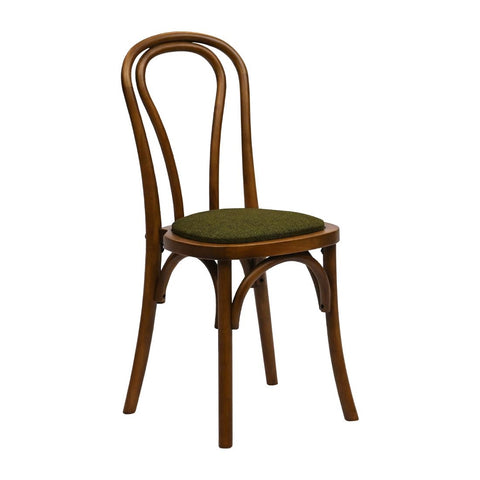Hoop Back Dining Chair in Weathered Oak with Shetland Forest Seat (Pack of 2)