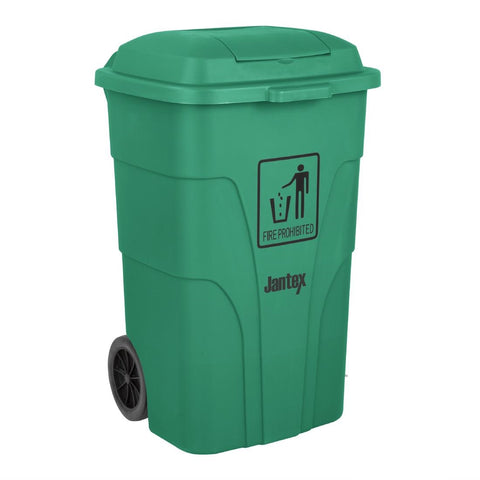 Jantex 120Ltr Wheelie Bin with Foot Pedal Green