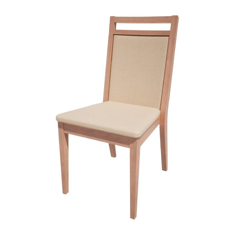 Bolero Bespoke Bia B Stacking Chair in Cream/Beech