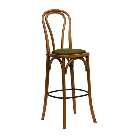 Hoop Back Bar Chair in Weathered Oak with Shetland Forest Seat