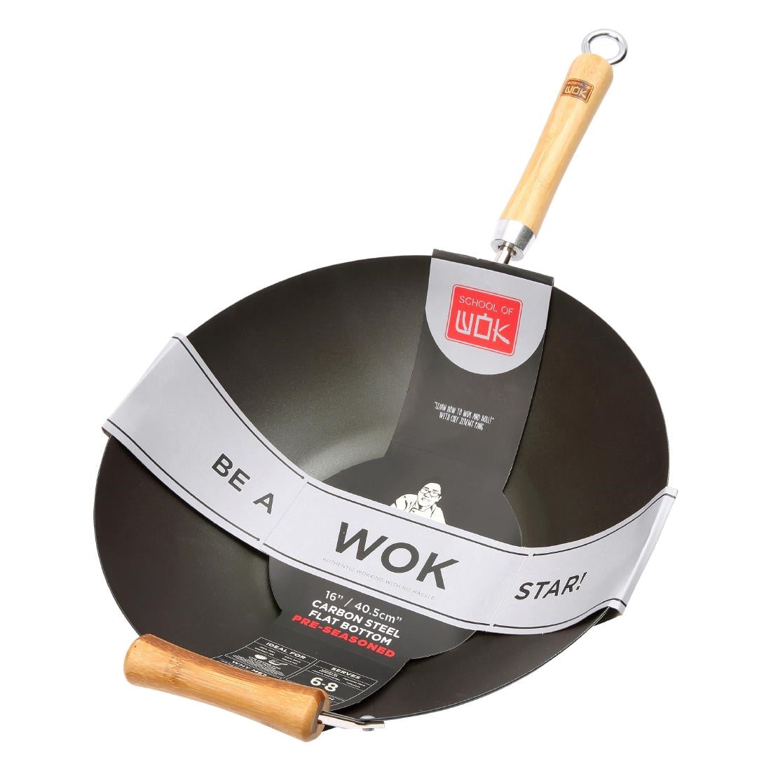Dexam School of Wok Carbon Steel Flat Base product image