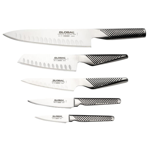 Global 5-Piece Knife Set with Block G-525/NB