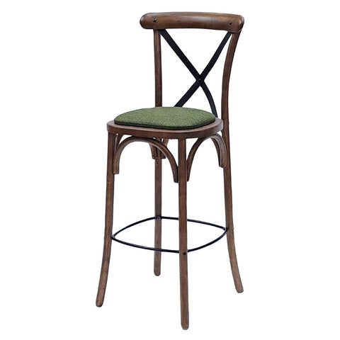 Bristol Bar Chair in Vintage with Shetland Forest Seat