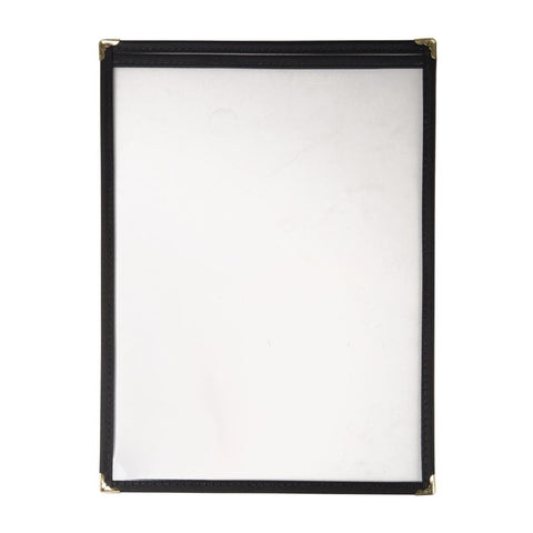 Olympia American Style Menu Cover Black A4 product image