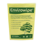 EcoTech Envirowipe Antibacterial Compostable Cleaning Cloths Yellow (25 Pack)