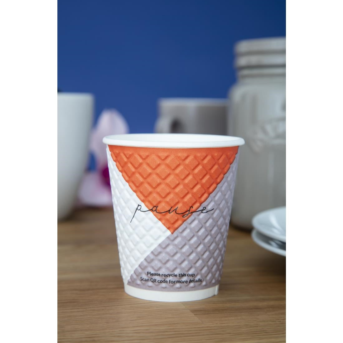 Huhtamaki Pause Disposable Coffee Cups Double Wall 256ml (925 Pack)